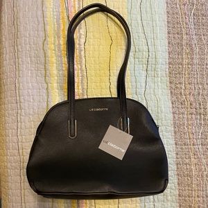 Liz Claiborne Lona Dome Satchel Handbag Black NWT